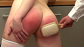 A very sore red bum for Jessica Jensen